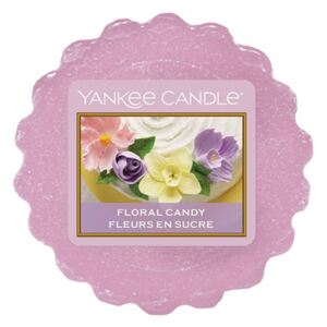 Yankee Candle - vonný vosk Floral Candy (Dortík s květy) 22g (Barevné květy, na kterých se třpytí krystaly cukru, něžně položené na chutné krémové polevě.)