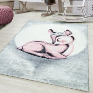 Dětský koberec Bambi 850 pink Kulatý průměr 120 cm