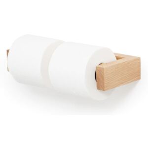 Nástěnný držák na toaletní papír z dubového dřeva Wireworks