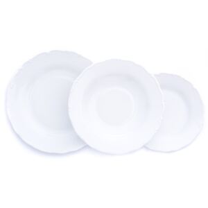 Bílé porcelánové talíře, český porcelán, Thun R. Z., Ophelia, 18 d