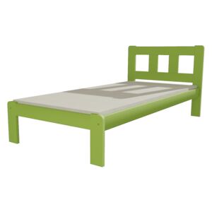 Dřevěná postel VMK 10A 90x200 borovice masiv - zelená