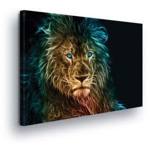 GLIX Obraz na plátně - Svítící Lev III 100x75 cm