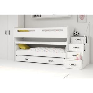 Dětská patrová postel MAX 1, 200x80, bílá