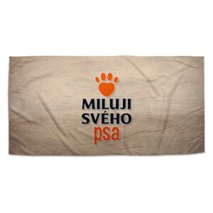 Ručník SABLO - Miluji svého psa 70x140 cm
