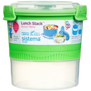 Box na potraviny Sistema Round Lunch Stack TO GO 965ml Barva: zelená
