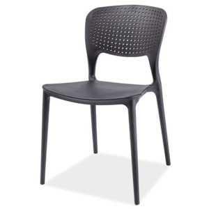 Jídelní plastová židle v černé barvě KN629