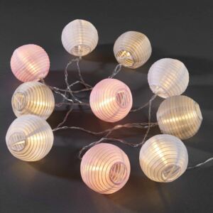 OPEN AIR Venkovní LED světelný řetěz 10 světel - pastelově růžová