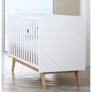 Dětská postýlka Trama NUOVA White/Beech 60 x 120 cm (s možností instalace k rodič. posteli)