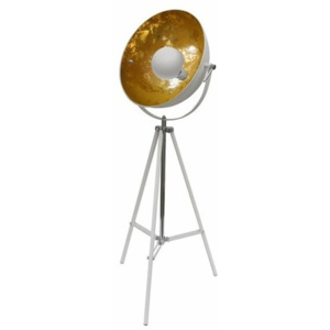 Stojací lampa Antenne bílá / zlatá Zuma Line