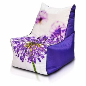 Sedací vak Solid Moderní polyester - Květiny-fialová