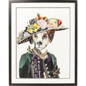 KARE DESIGN Obraz s rámem Art Lady Dog 90×72 cm