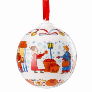 Rosenthal, skleněný zvonek na stromeček Vánoční trh | 7 cm