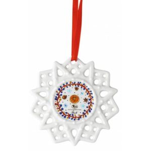 Rosenthal, porcelánová hvězda motiv Děti Vánoční pečení | 7,5 cm