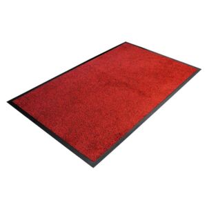 WEBHIDDENBRAND Červená textilní čistící vnitřní vstupní rohož - 120 x 85 x 0,9 cm
