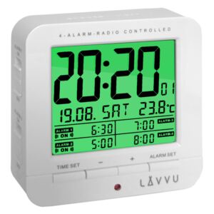 Digitální budík řízený rádiovým signálem LAVVU White Cube LAR0010