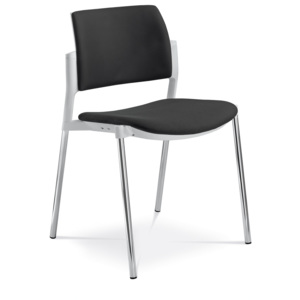 LD SEATING Konferenční židle DREAM+ 103-WH-N4, kostra chrom, bílé plasty