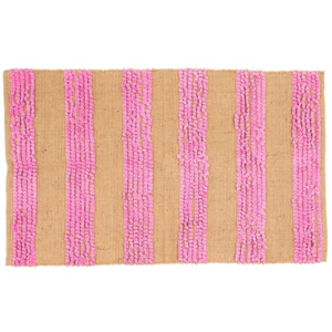 Obdélníkový kobereček Pink & Natural Stripes