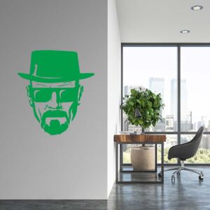 GLIX Breaking Bad Heisenberg - samolepka na zeď Zelená 55x60 cm