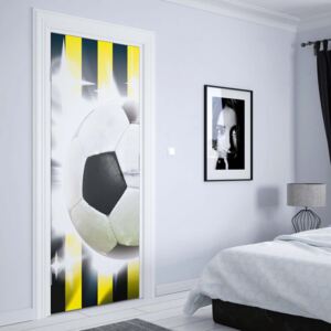 GLIX Fototapeta na dveře - Football Yellow And Black Stripes | 91x211 cm