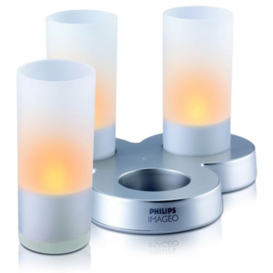 Philips Svítidlo Glass CandleLights oranžová (69108/60/PH)