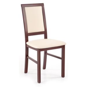 Halmar Jídelní židle Sylwek BIS 1, tmavý ořech / cayenne 1112