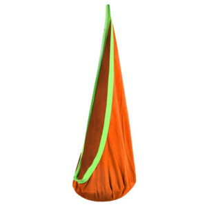 Závěsný látkový kokon Laila/ houpačka/ křeslo pro děti oranžový 160x60x60cm