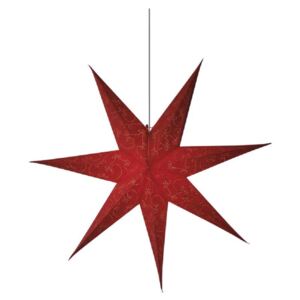 LED vánoční hvězda papírová červená, 75cm *ZY2249