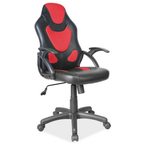Kancelářská židle TYPICAL, 98-108x65x44x42-52, černá/červená