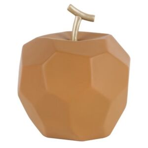 Matně karamelově hnědá betonová soška PT LIVING Origami Apple