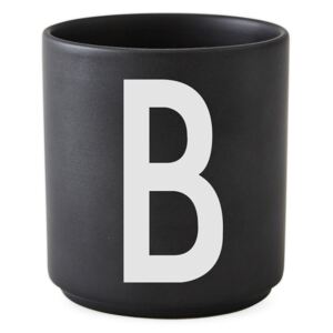 Porcelánový hrnek B DESIGN LETTERS - černý