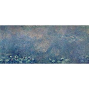 Obraz, Reprodukce - Waterlilies: Two Weeping Willows, centre left section, c.1915-26 (oil on canvas), Claude Monet