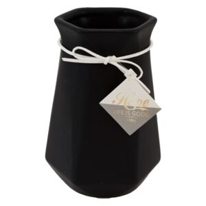 Home Elements Keramická váza 18*10,5*10,5 cm - různé barvy Barva: černá