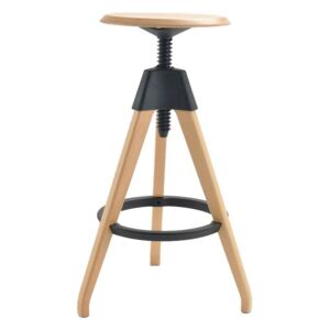 Barová židle TOM černá polypropylen/dřevo