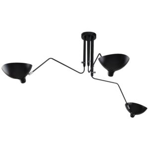 Lustr - lampa závěsná RAVEN 3 kov/černá bílá/3 ramena