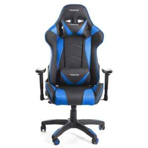 Herní židle k PC Eracer F03 s područkami nosnost 130 kg černá-modrá