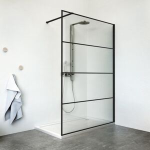 Roth PHILLY LOFT HORIZON Bezrámová sprchová zástěna 80 cm, Černý elox/Transparent, PLH 08020 NPE