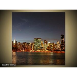Obraz nočního města (F000479F3030GD)