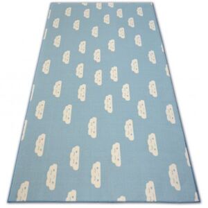 Dětský kusový koberec CLOUDS Mráčky modrý Rozměr: 100x150 cm
