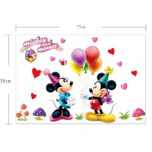 Živá Zeď Samolepka Mickey Mouse a Minnie Velikost: 50 x 75 cm