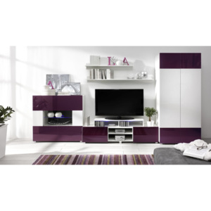 Obývací pokoj GLORIA 2, bílá/fialová
