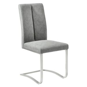 Xora Houpací Židle, šedá, barvy nerez oceli 43,5x95x62