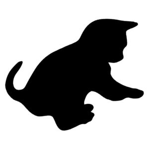 Securit Tabule Securit Silhouette BOARD CAT na popis křídou na stěnu + popisovač