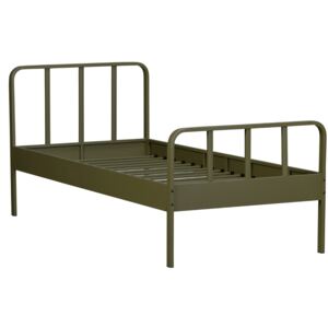 Hoorns Tmavě zelená kovová postel Rebek 90 x 200 cm