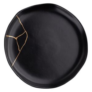 Černý porcelánový talíř, 18 cm, Magnific