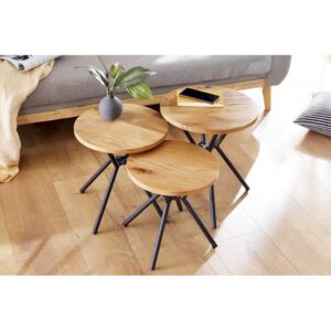 Konferenční stolek Factory set 3ks - divoký dub