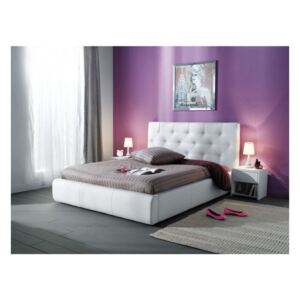 Moderní čalouněná postel TERANO bílá, 180x200