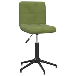 Otočná kancelářská židle světle zelená samet