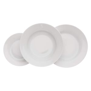 Talířová souprava, český porcelán, RONA, 18 d., bílá, G. Benedikt