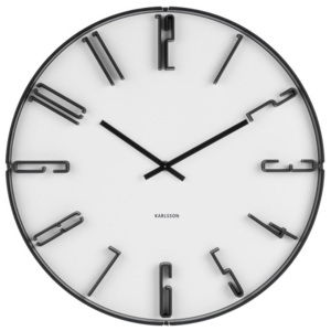 Bílé nástěnné hodiny Karlsson Sentient, ⌀ 40 cm