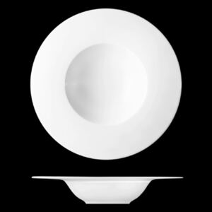 Moderní porcelánový talíř hluboký 27 cm, karlovarský porcelán G Benedikt